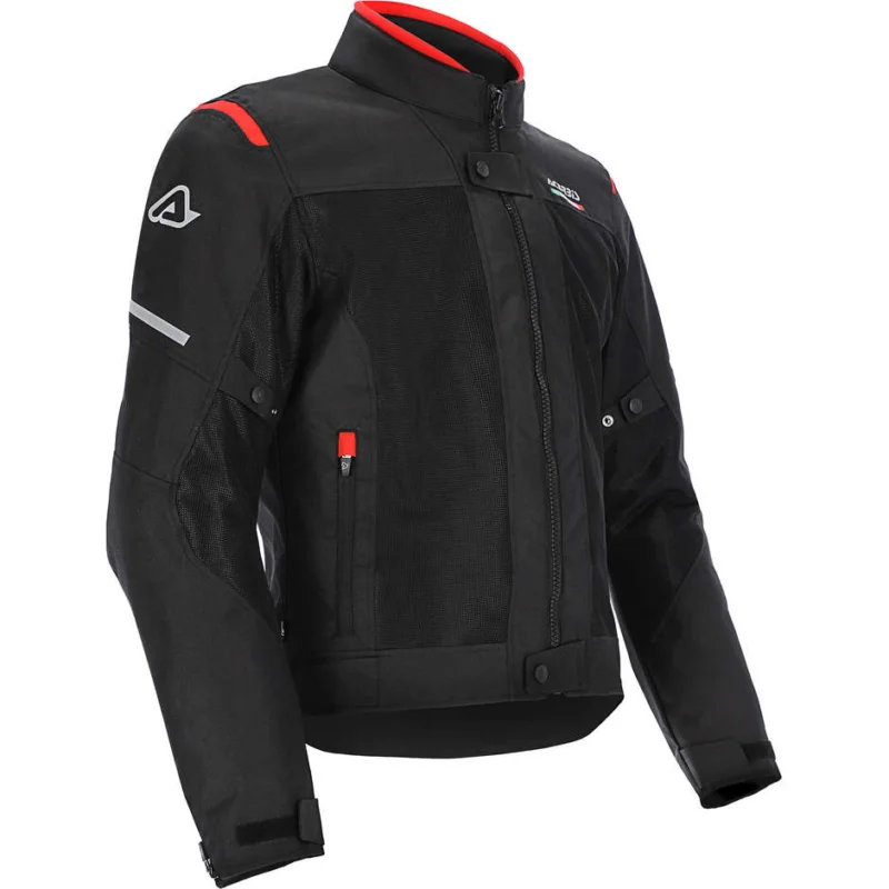 Giacca Moto 3 Strati CE Acerbis ON ROAD RUBY Nero Rosso Vendita Finale