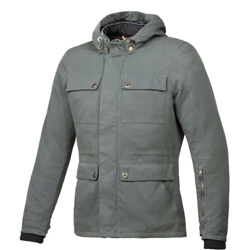 Giacca Moto Cerata Urbana Ixon BOHEMIAN Verde Offerta Lampo