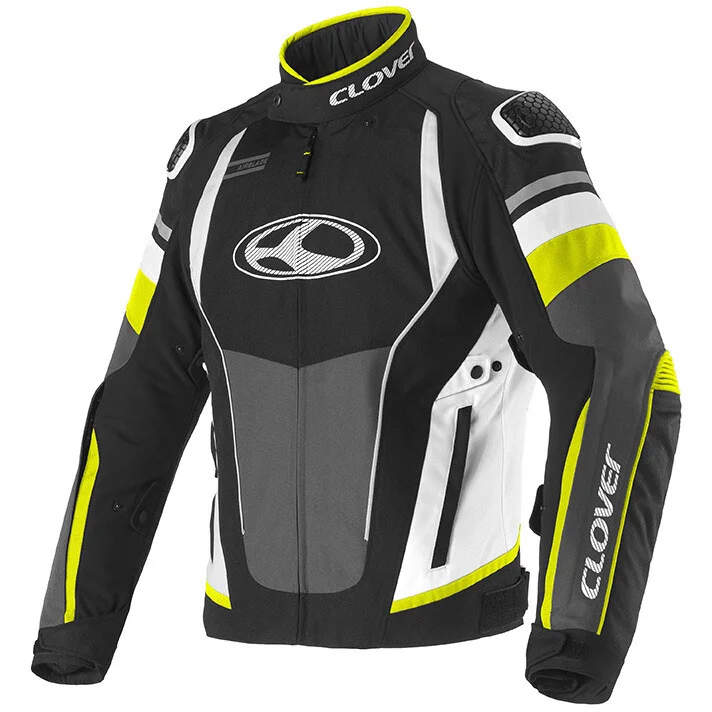 Giacca Moto Clover AIRBLADE 5 Bianco Nero Giallo Ultime Pezzi