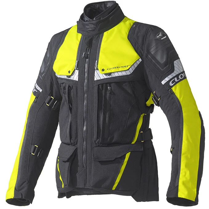 Novità Giacca Moto Clover CROSSOVER 4 WP AIRBAG Nero Giallo