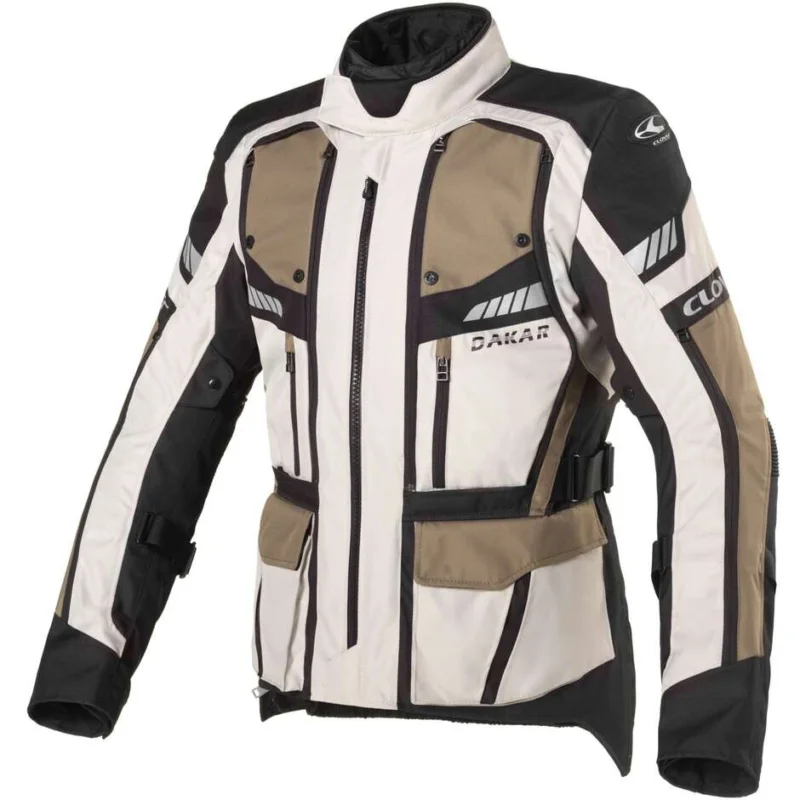 Economico Giacca Moto Clover DAKAR 2 WP Nero Sabbia