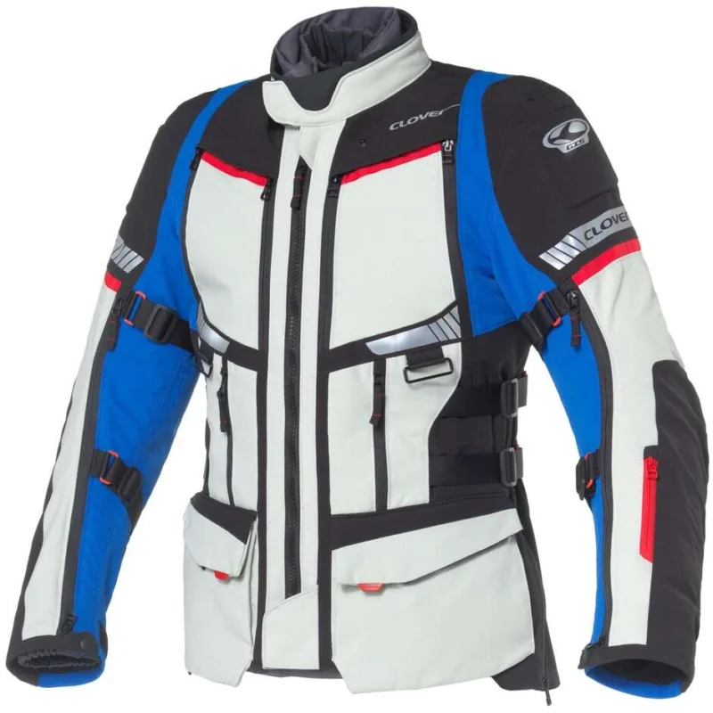 Giacca Moto Clover GTS 5 WP Bianco Grigio Blu Rosso Prezzo Conveniente