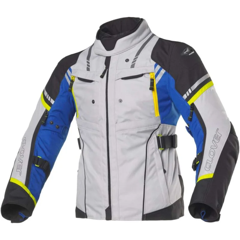 Offerta Del Giorno Giacca Moto Clover HYPERBLADE WP Blu Grigio Nero