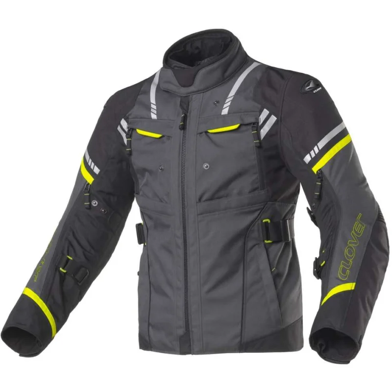 Giacca Moto Clover HYPERBLADE WP Giallo Grigio Scuro Nero Ordina Subito