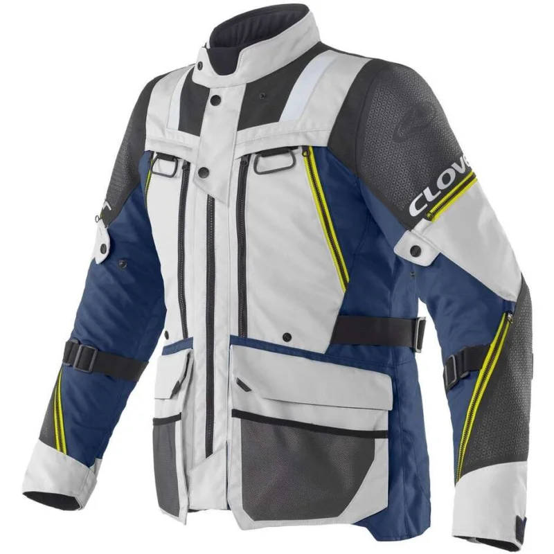 Prezzo Conveniente Giacca Moto Clover OUTLAND 3 WP navy grigio