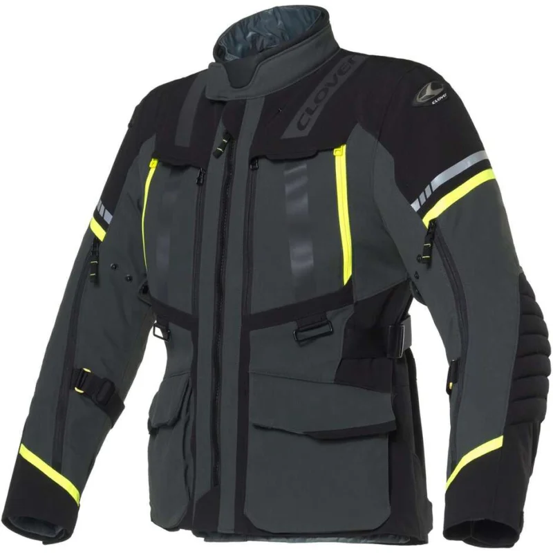 Pagamento Sicuro Giacca Moto Clover SAVANA 4 WPGiallo Grigio Scuro
