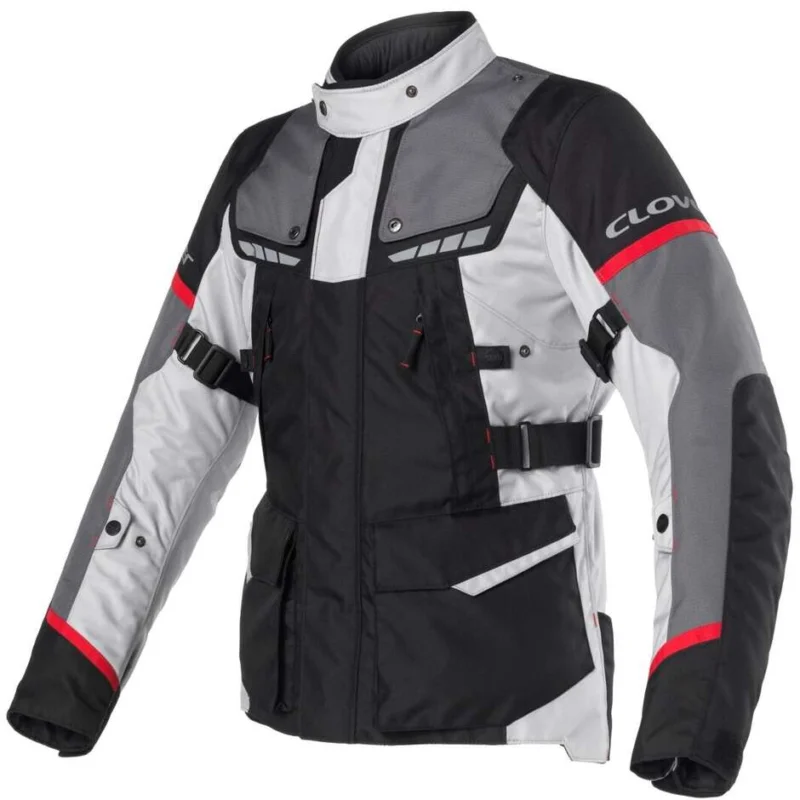 Giacca Moto Clover SCOUT 4 WP Nero Grigio Rosso Vendita Finale