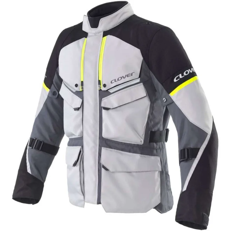 Giacca Moto Clover SCOUT 5 WP grigio giallo Esclusivo
