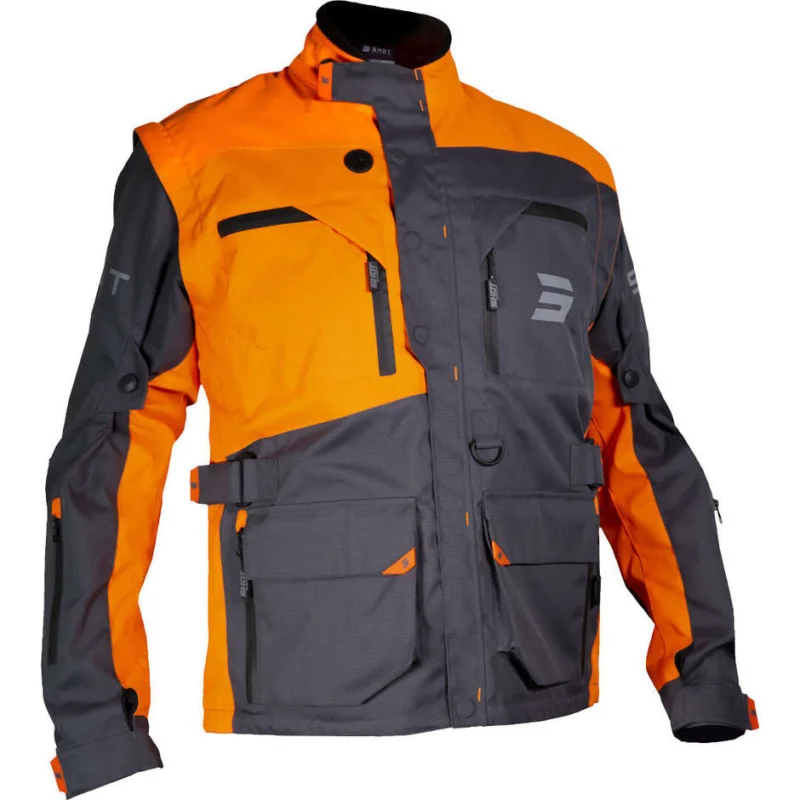 Spedito Oggi Giacca Moto Cross Enduro Shot RACETECH Nero Arancio
