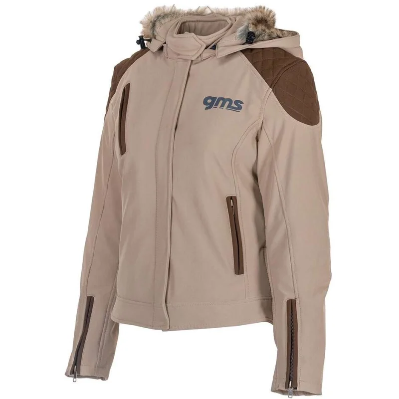 Offerta Lampo Giacca Moto da Donna GMS SOFTSHELL LUNA LADY Marrone