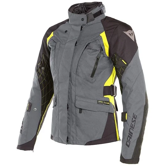 Giacca Moto da Donna In Tessuto D-Dry Dainese X-TOURER LADY D-DRY Ebony Nero Giallo Fluo Direttamente Dal Produttore