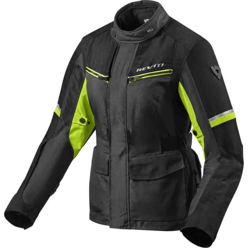 Prezzo Ridotto Giacca Moto da Donna in Tessuto Touring Rev'it OUTBACK 3 LADIES Nero Giallo Fluo