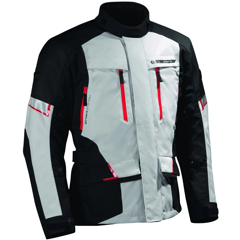 Giacca Moto DIFI Toronto Aerotex Nero Grigio Rosso Promozione