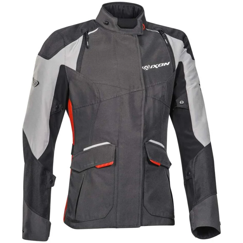 Ultime Pezzi Giacca Moto Donna 4 Stagioni Touring Adventur Ixon BALDER LADY Nero Grigio Rosso