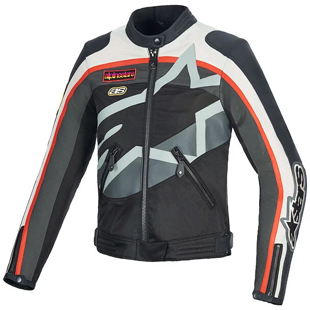 Giacca Moto Donna Alpinestars Idles Bianco Nero Rosso Flame Prezzo Basso