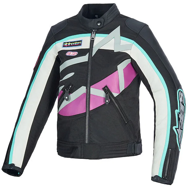 Giacca Moto Donna Alpinestars Idles Bianco Nero Viola Affare