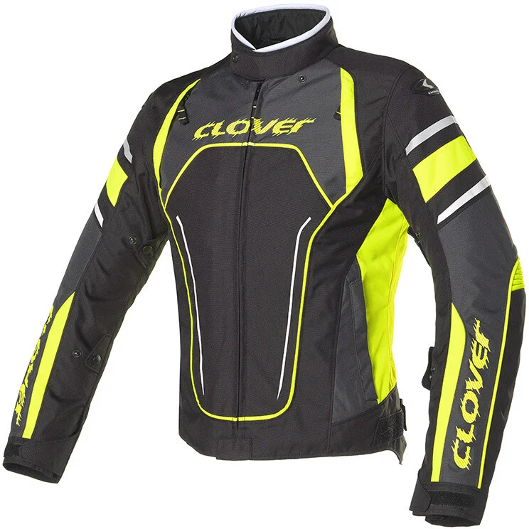 Giacca Moto Donna Clover RAINBLADE 2 LADY WP Nero Giallo Must-Have
