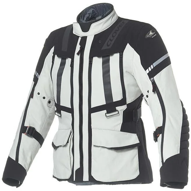 Giacca Moto Donna Clover SAVANA 4 WP LADY Nero Grigio Promozione Esclusiva