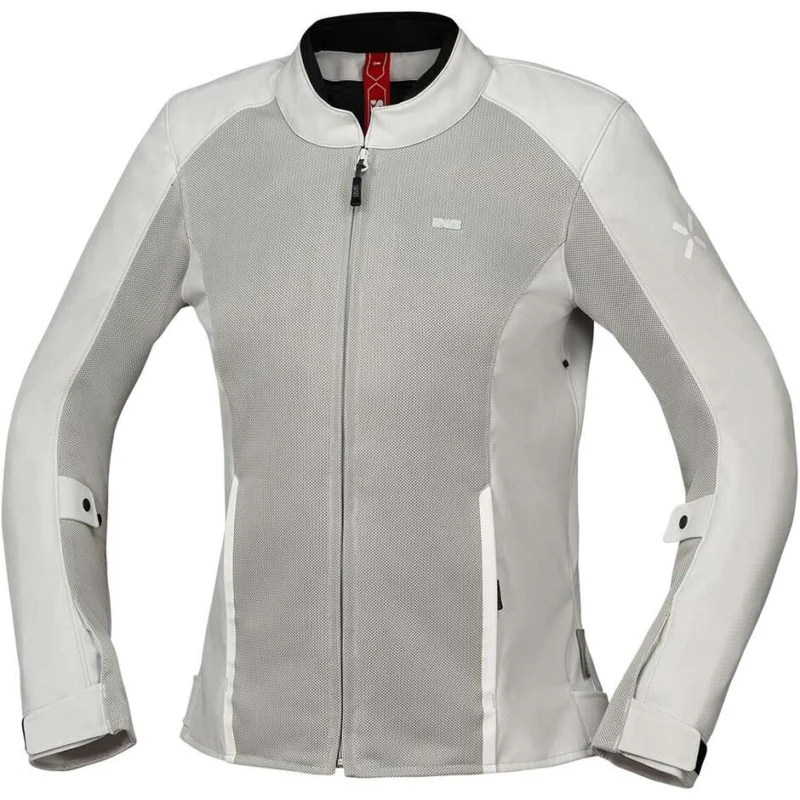 Consegna Rapida Giacca Moto Donna Estiva Ixs Oxy-Air Grigio Chiaro