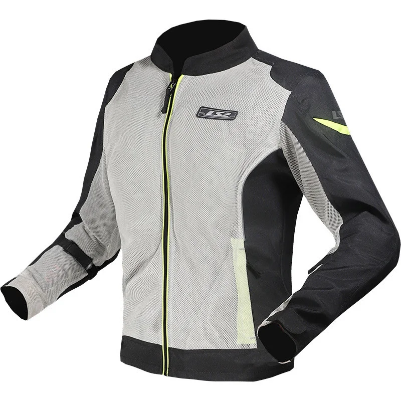 Giacca Moto Donna Estiva Ls2 AIRY LADY CE Traforata grigio Nero Giallo Fluo Novità