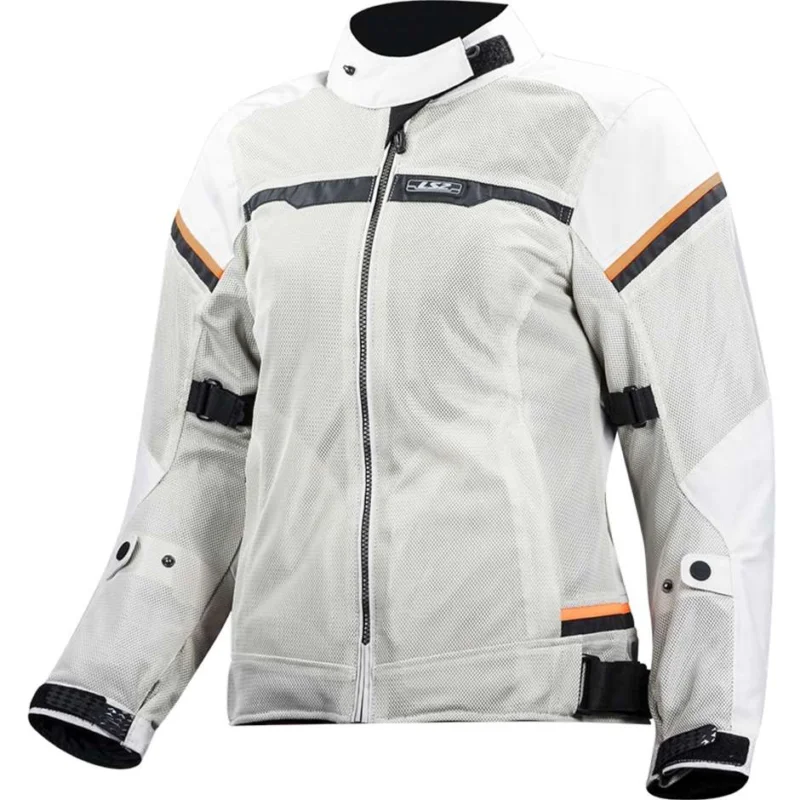 Giacca Moto Donna Estiva Traforata LS2 RIVA LADY Grigio Chiaro Arancio Spedito Oggi