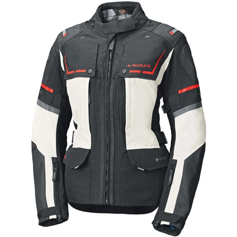 Consegna Rapida Giacca Moto Donna Held Karakum Top Grigio Nero