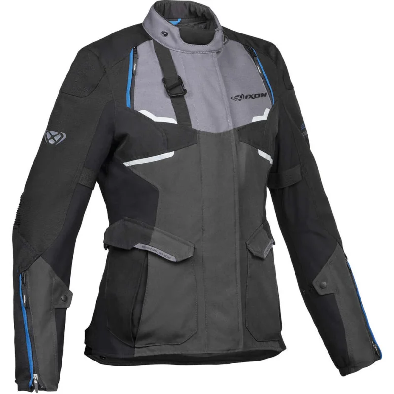 Non Perdere Giacca Moto Donna in Tessuto Adventure Ixon EDDAS LADY Grigio Nero Blu