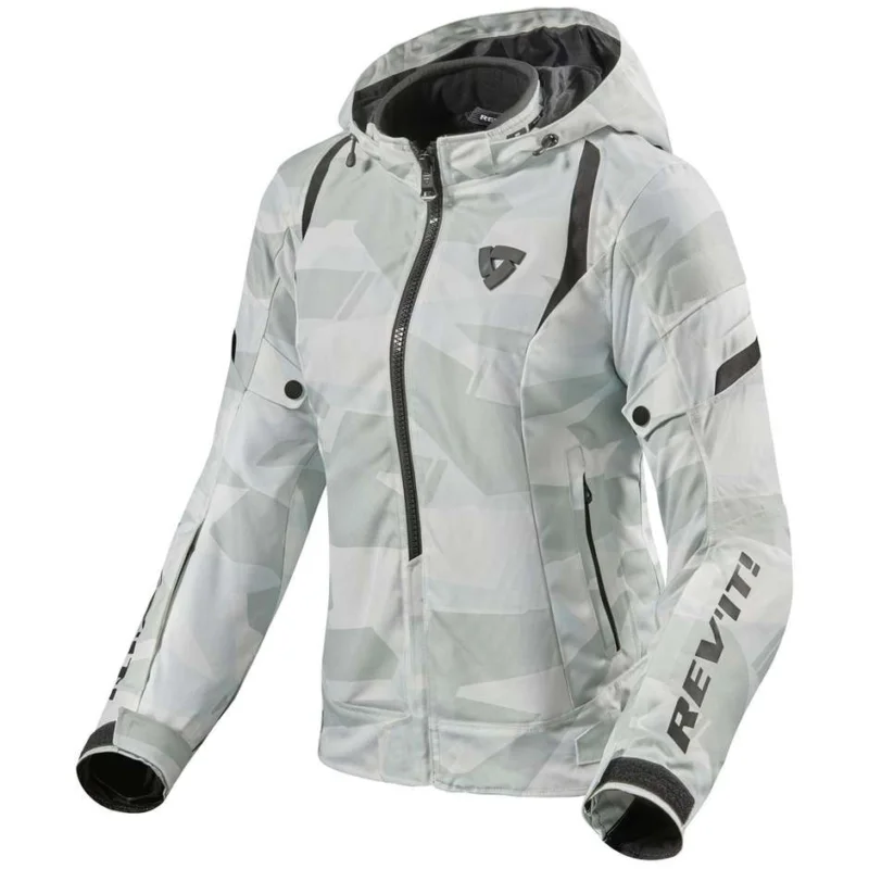 Spedizione Gratuita Giacca Moto Donna In Tessuto Rev'it FLARE 2 LADIESMimetico Grigio Bianco