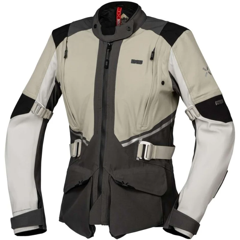 Giacca Moto Donna Ixs Tourster-STX 1.0 Laminata Grigio Chiaro Grigio Scuro Super Prezzo
