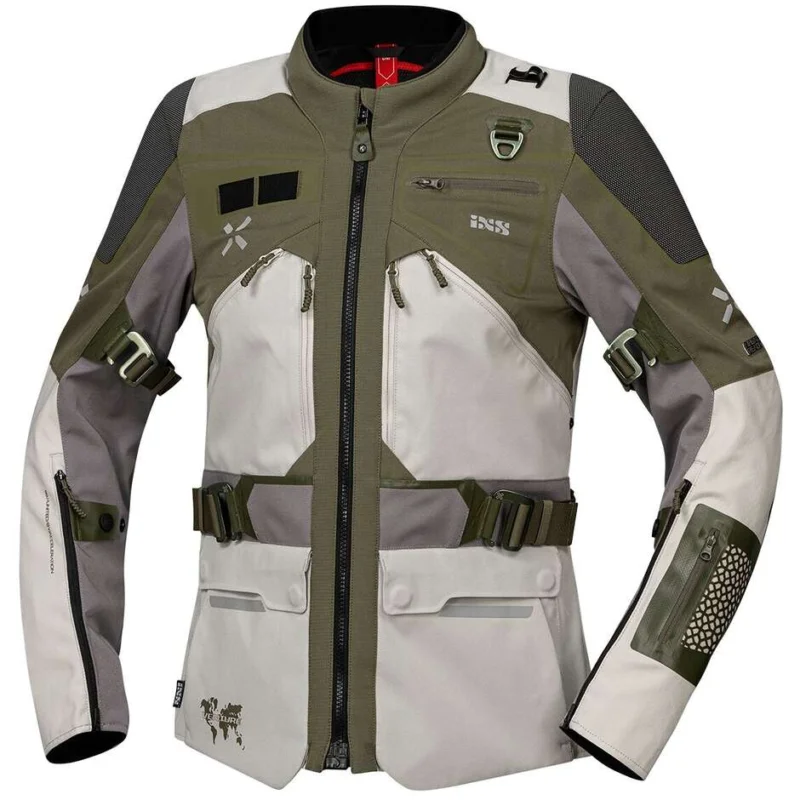 Giacca Moto Donna Ixs Venture-Air 1.0 Grigio Chiaro Oliva Bestseller