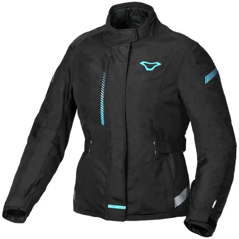 Reso Gratuito Giacca Moto Donna Macna Nivala Nero Aqua