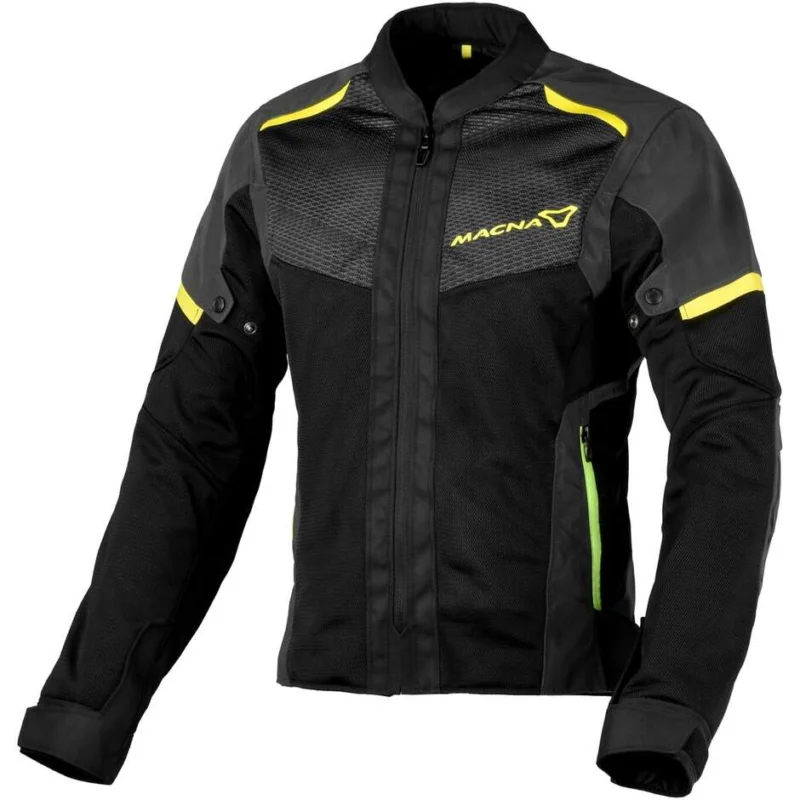 Giacca Moto Donna Macna Orcano 2.0 Night Eye Nero fluo Giallo Prezzo Ridotto