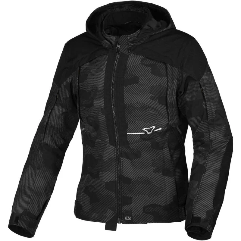 Giacca Moto Donna Macna Territor Nero camo Offerta Lampo