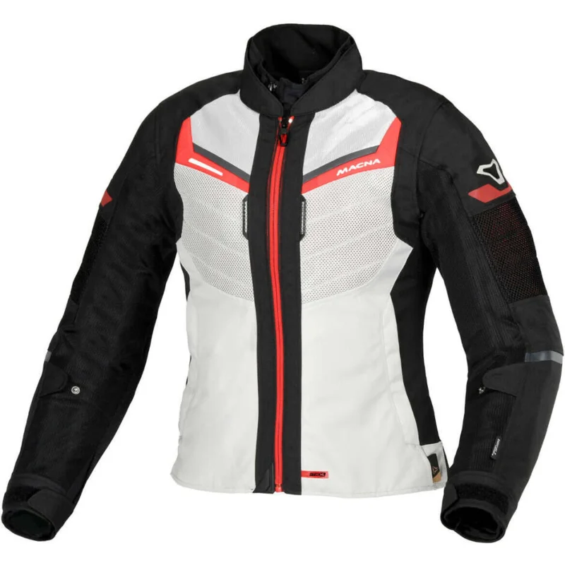 Giacca Moto Donna Macna Tondo Light Grigio Nero Rosso Bestseller