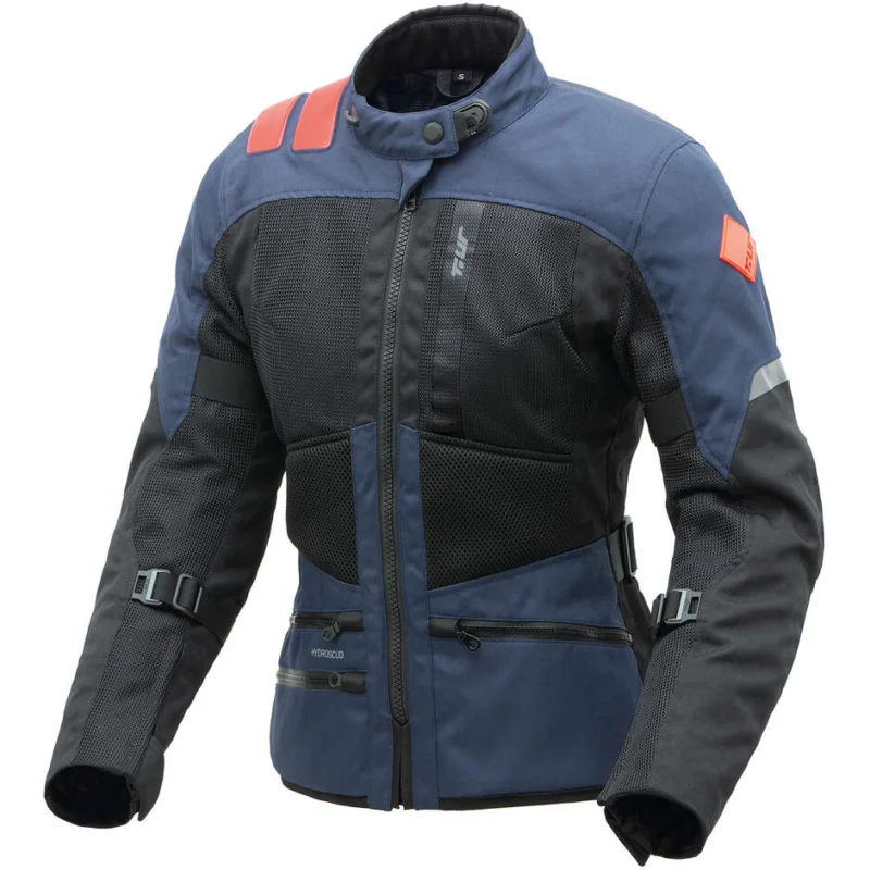 Novità Giacca Moto Donna Tessuto T-ur TRANSFER LADY Nero Blu