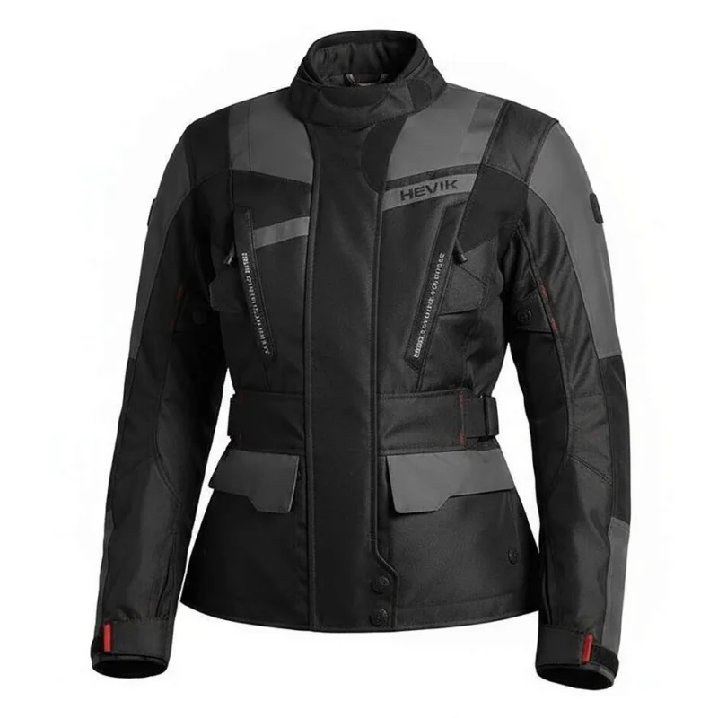 Giacca Moto Donna Touring Hevik Touring STELVIO LIGHT LADY Nero Grigio Ultime Pezzi