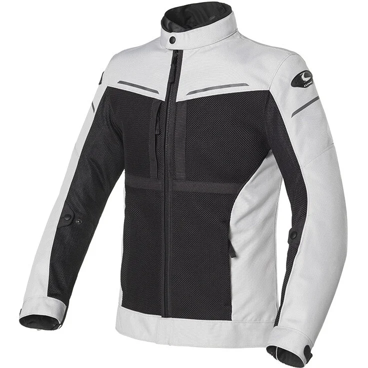 Solo Oggi Giacca Moto Donna Traforata Clover NETSTYLE 2 LADY MESH Grigio Chiaro Nero