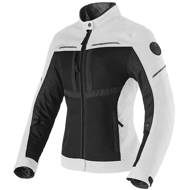 Giacca Moto Donna Traforata Clover NETSTYLE 3 LADY WP Nero Argento Più Venduto