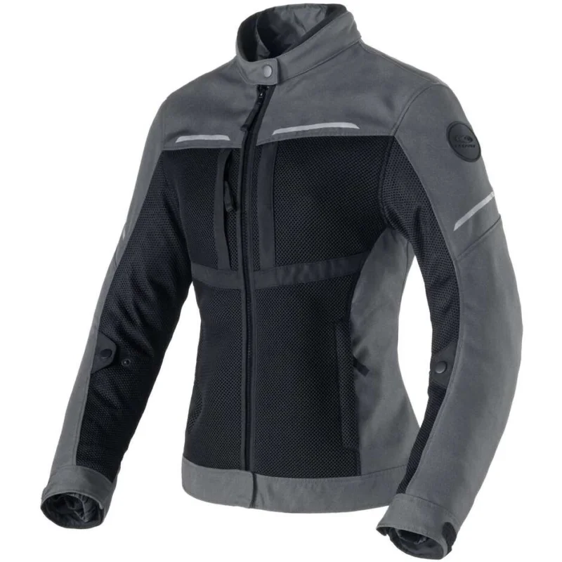 Ultima Occasione Giacca Moto Donna Traforata Clover NETSTYLE 3 LADY WP Nero Grigio