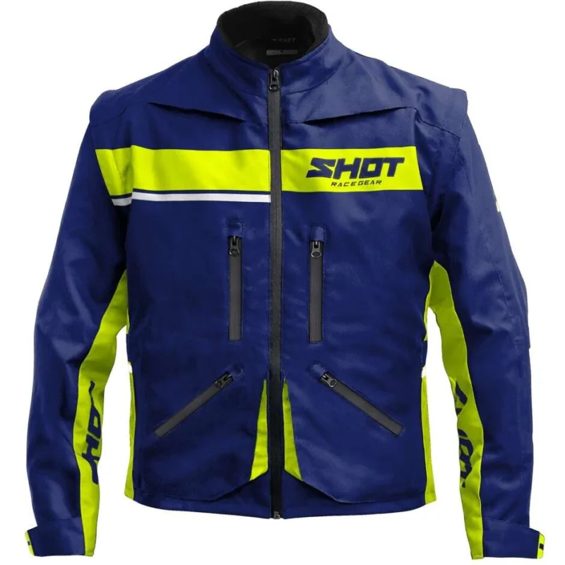 Giacca Moto Enduro Shot CONTACT ASSAULT 2.0 Blu Giallo Fluo Ultime Pezzi