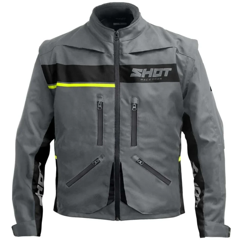 Giacca Moto Enduro Shot CONTACT ASSAULT 2.0 Grigio Giallo Fluo Bestseller