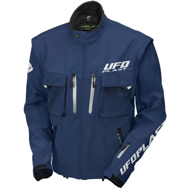 Professionale Giacca Moto Enduro Ufo TAIGA Blu - Protezioni Incluse