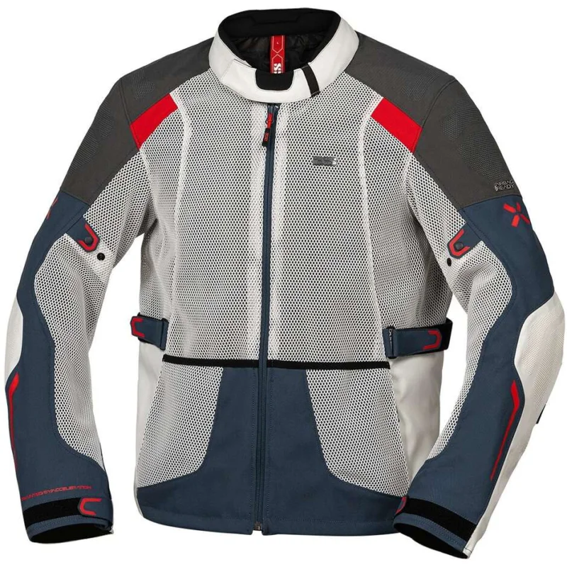 Offerta Giacca Moto Estiva Ixs Tourster-BigAir 1.0 Grigio Chiaro-Blu-Rosso