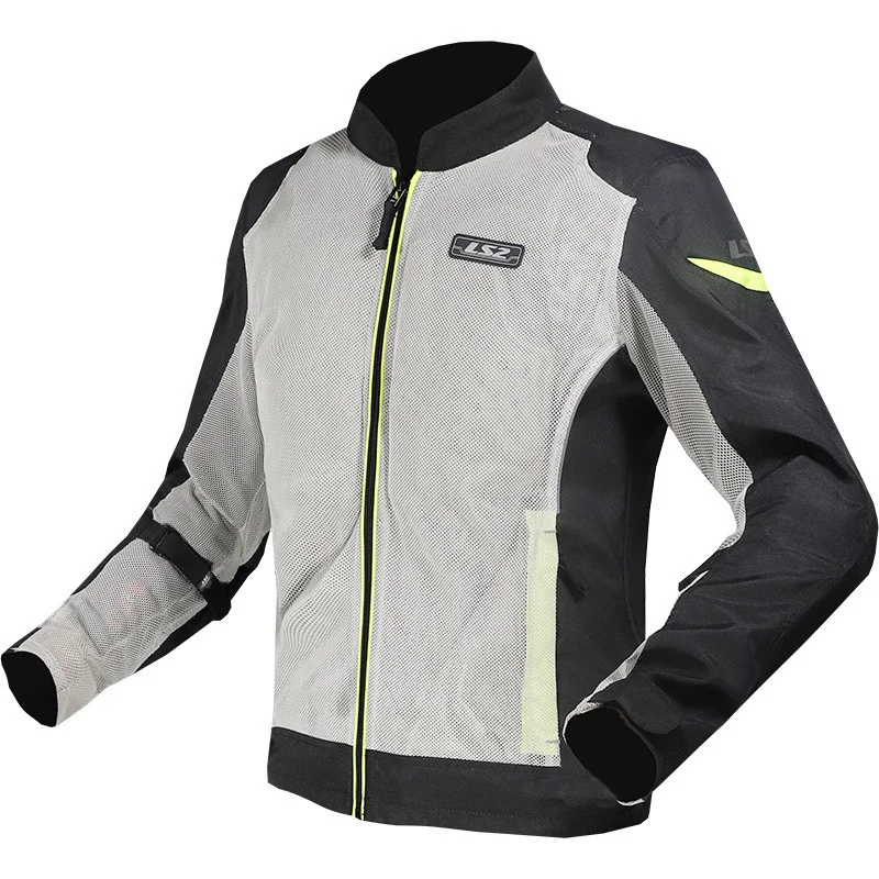 Miglior Prezzo Giacca Moto Estiva Ls2 AIRY CE Traforata Nero Grigio Giallo