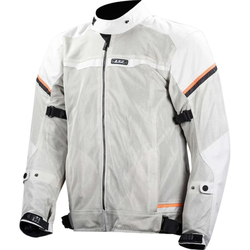 Giacca Moto Estiva Traforata LS2 RIVA MAN Grigio Chiaro Arancio Offerta