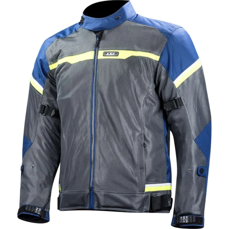 Giacca Moto Estiva Traforata LS2 RIVA MAN Grigio Scuro Giallo Fluo Reso Gratuito