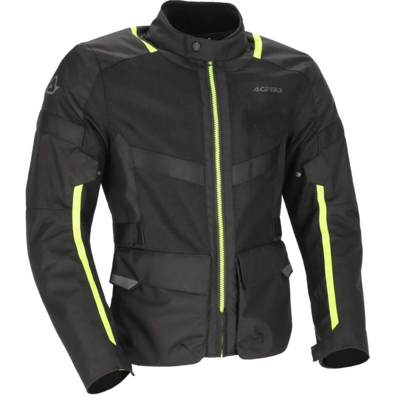 Giacca Moto Estivo Traforato Acerbis New RAMSEY LONG CE Nero Giallo Offerta Del Giorno