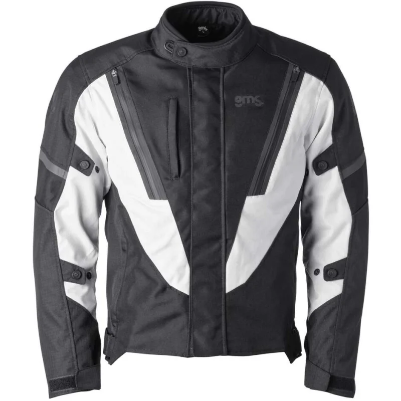 Giacca Moto Gms Giacca Avon WP Man Nero Bianco Professionale
