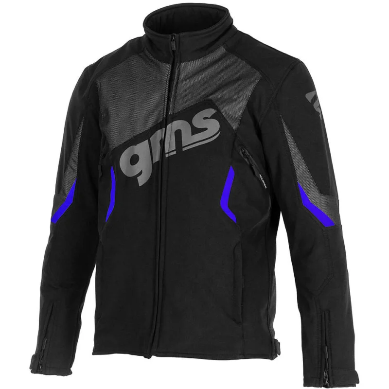 Non Perdere Giacca Moto GMS SOFTSHELL ARROW Nero Blu