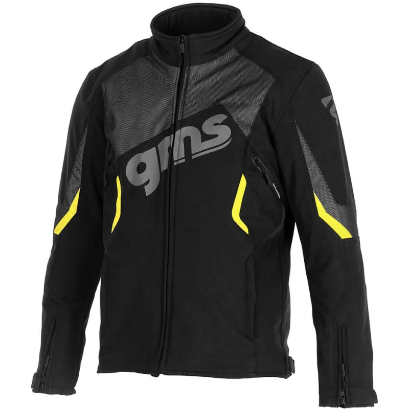 Reso Gratuito Giacca Moto GMS SOFTSHELL ARROW Nero Giallo